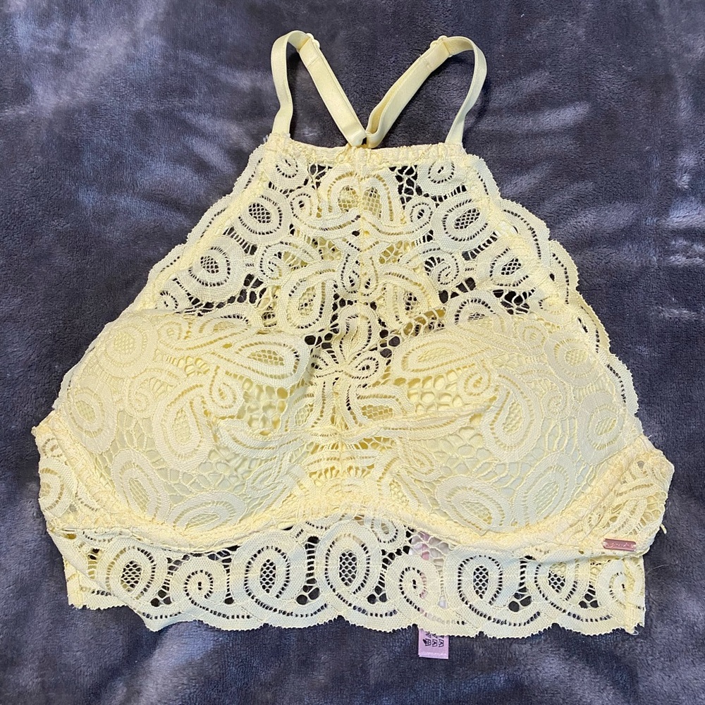 Pink halter bralette